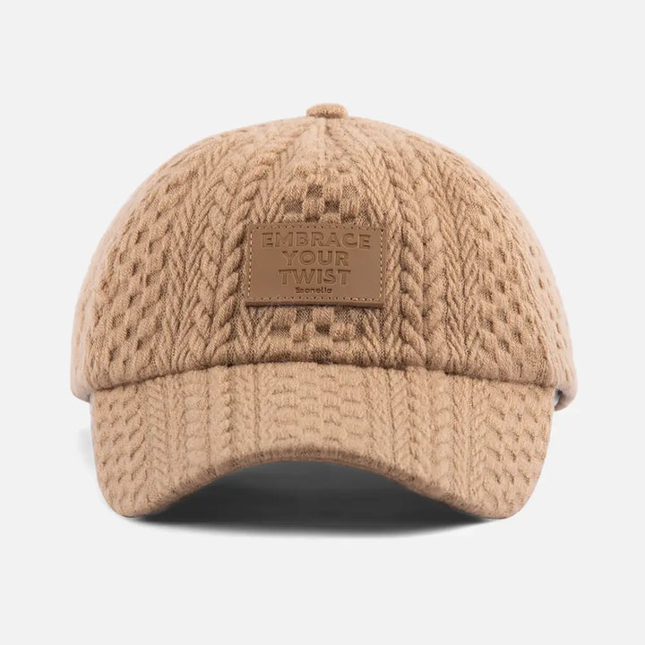 KhakiJacquardLeatherPatchDadCaps_frontside